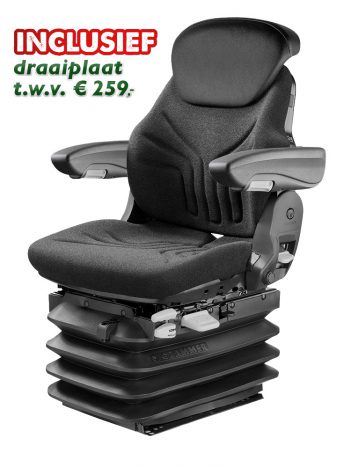 GR.200455 Grammer Maximo L/G Plus (MSG95G/721) trekkerstoel / tractorstoel met draaiplaat is een luchtgeveerde stoel voor tractor of bouwmachine